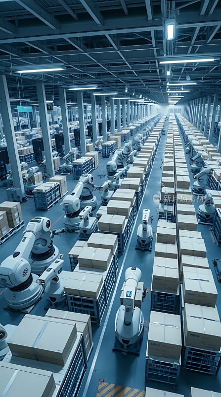 智能物流中心机器人与货箱协同作业