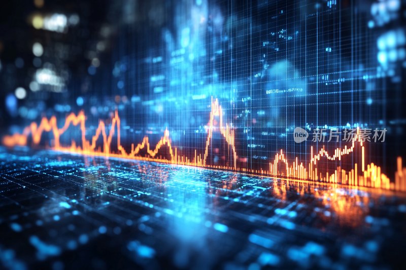 科技感金融数据图表画面