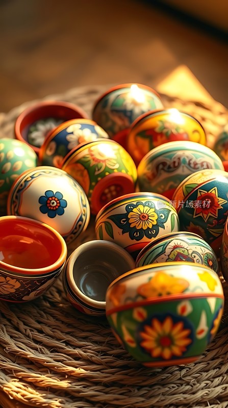 色彩斑斓陶瓷碗