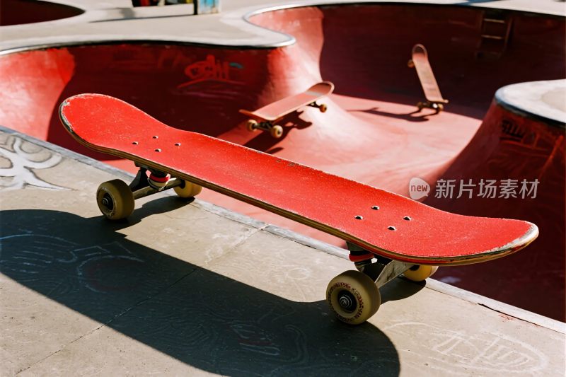 红色滑板滑板场