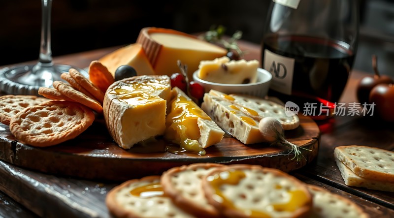 美酒奶酪甜点拼盘