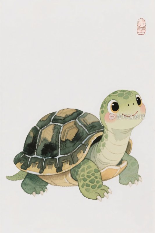 卡通乌龟插画