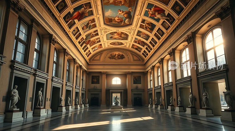 艺术殿堂雕像林立壁画辉煌