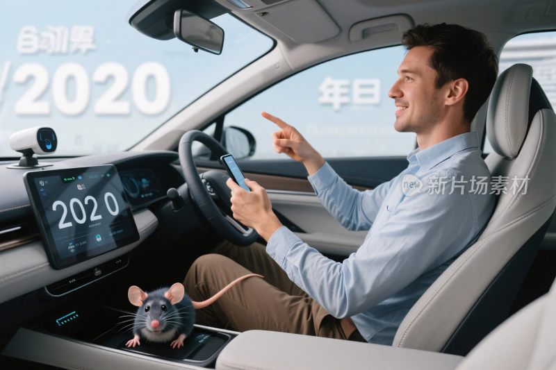 年汽车驾驶插画