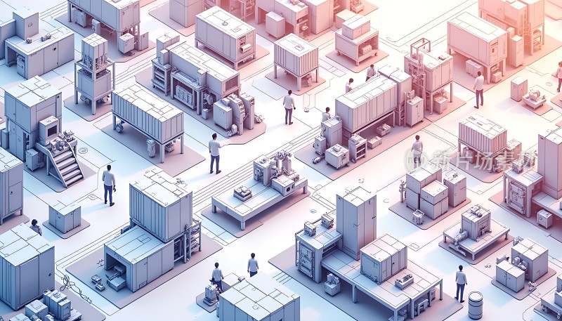 科技工厂的未来生产车间