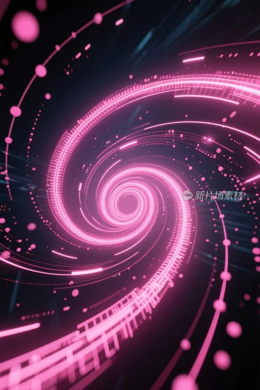 粉色螺旋光效艺术图
