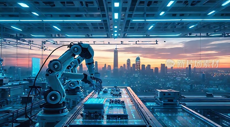 未来城市中的智能工厂
