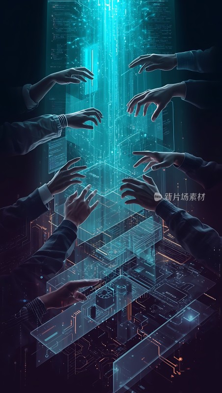 科技之手共创未来世界