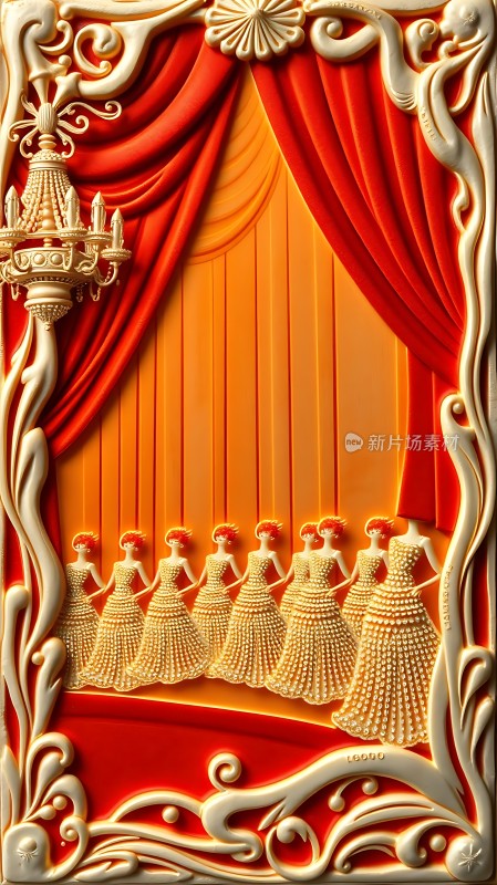 金色舞者与华丽背景