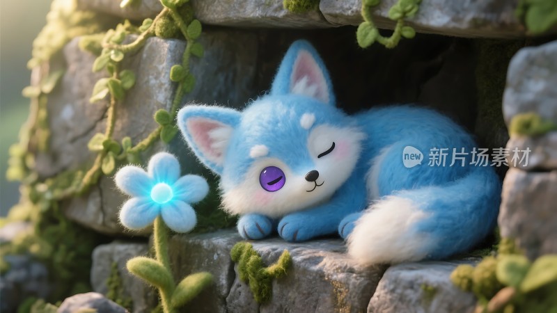 蓝狐与神秘花朵