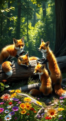 森林里的三只小狐狸