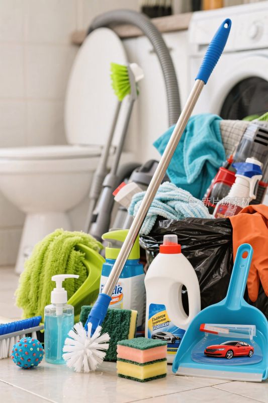 卫生间清洁用品展示