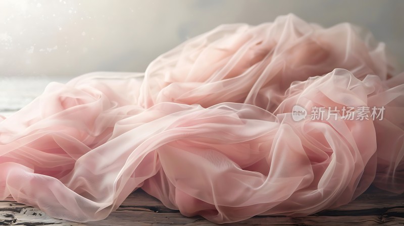 粉红轻纱飘渺如梦