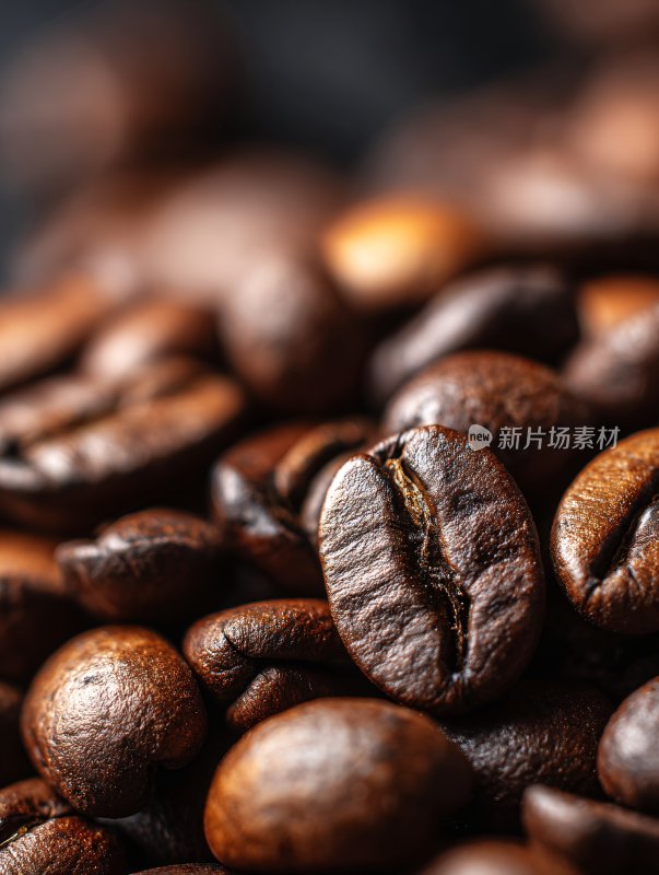 特写咖啡豆画面