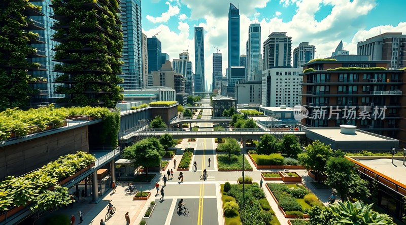 绿色生态城市未来景象