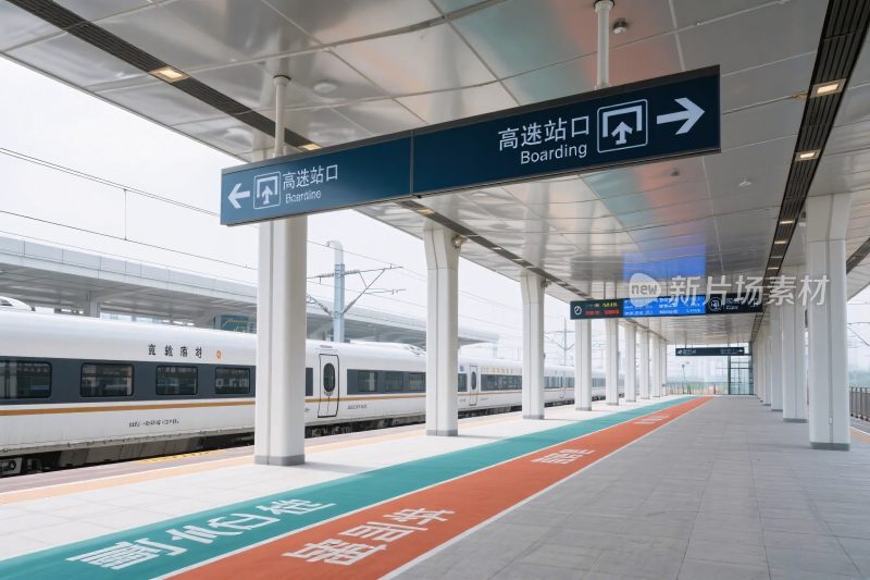 高铁站台场景摄影
