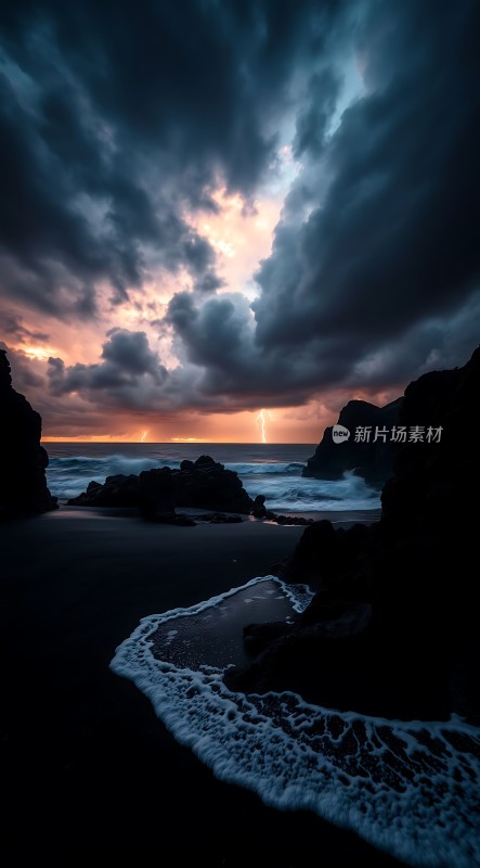 日落下的惊涛骇浪