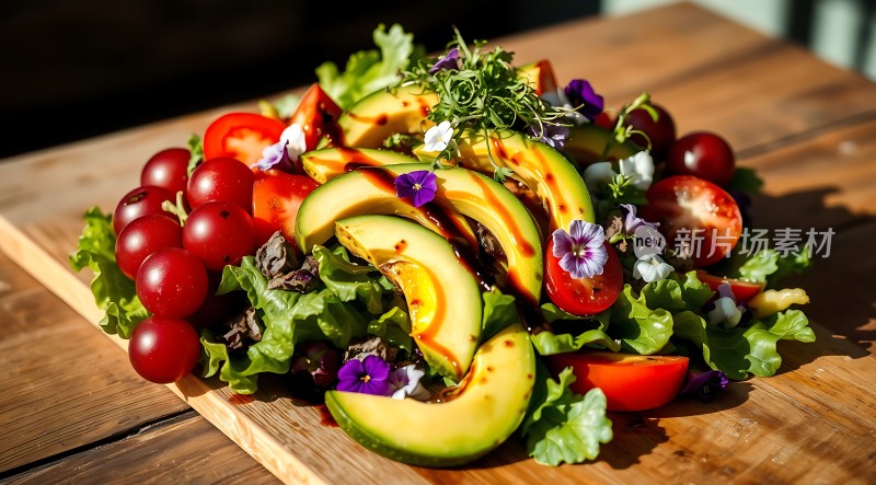 阳光下的美味沙拉