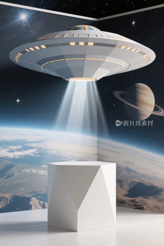 宇宙飞碟科幻场景