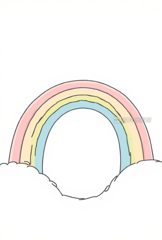 天空彩虹云彩的图高清图片