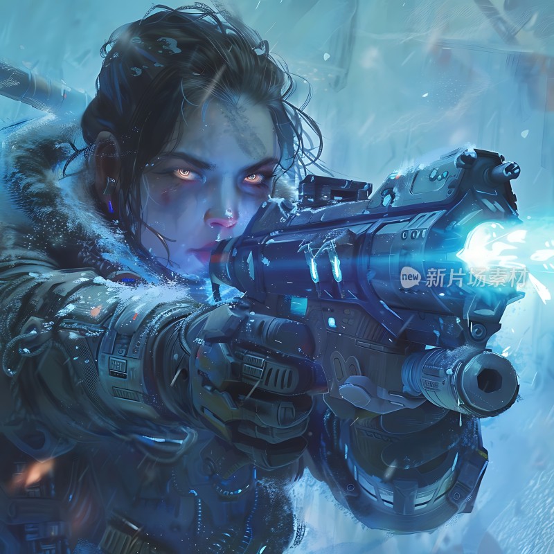 冰封战场上的未来战士