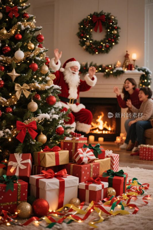 圣诞老人礼物场景