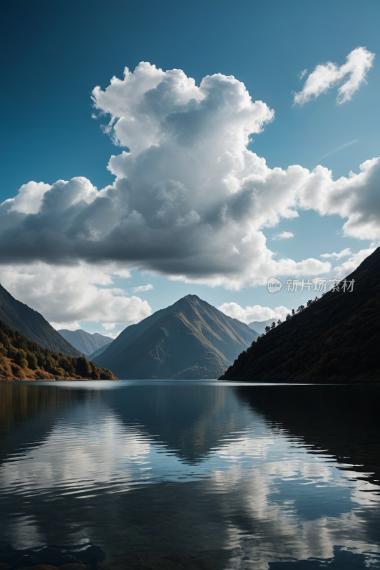 平静的水面高清风景自然风光图片