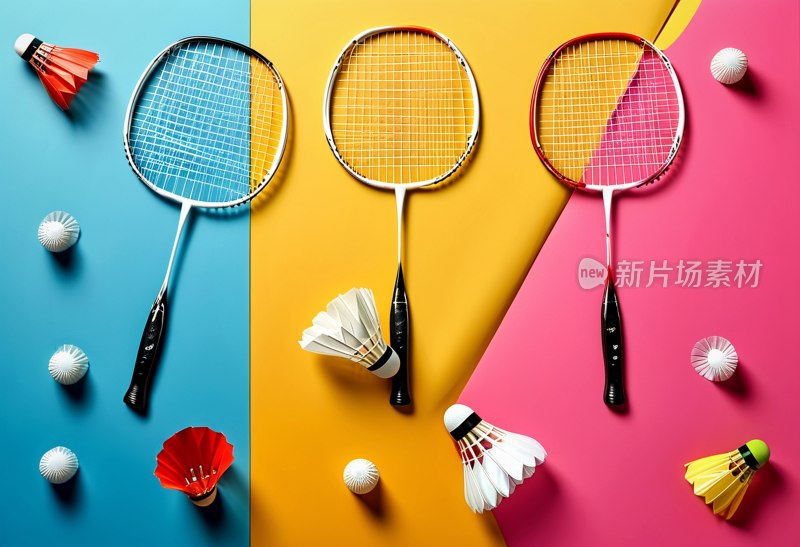 多彩羽毛球装备