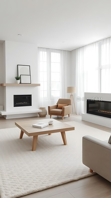 现代简约客厅温馨舒适生活空间