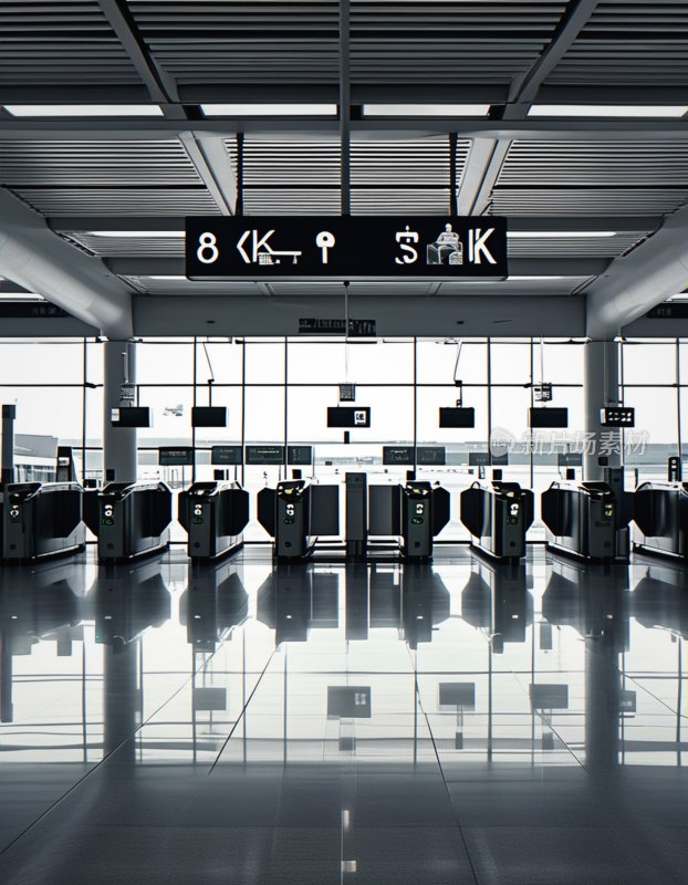 机场闸机静景