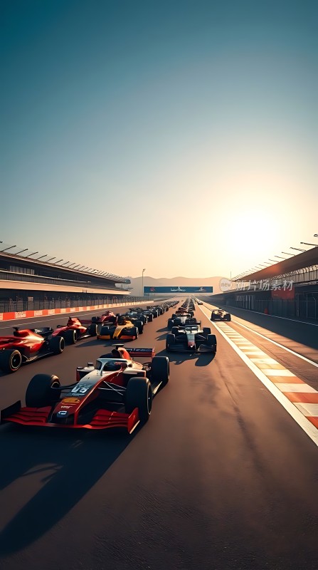 赛道竞速赛车飞驰