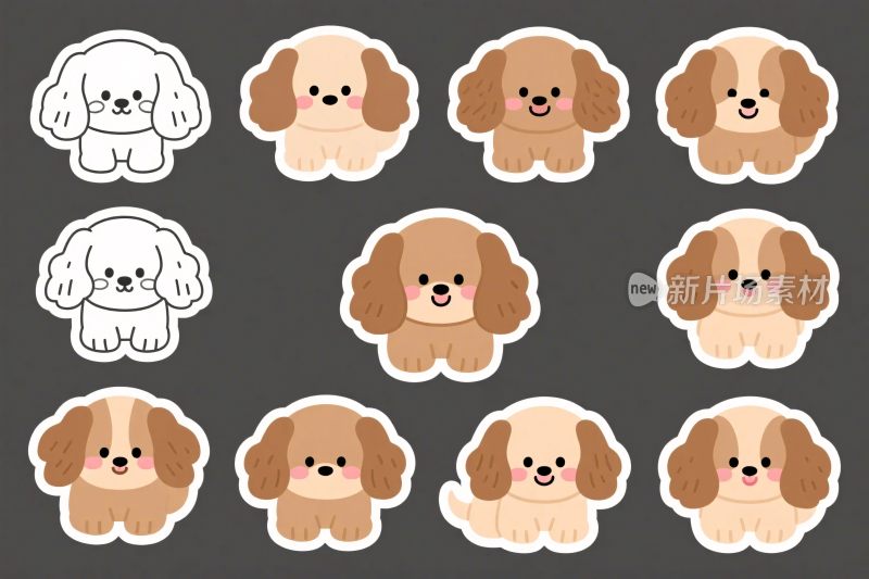 可爱小狗卡通形象集合