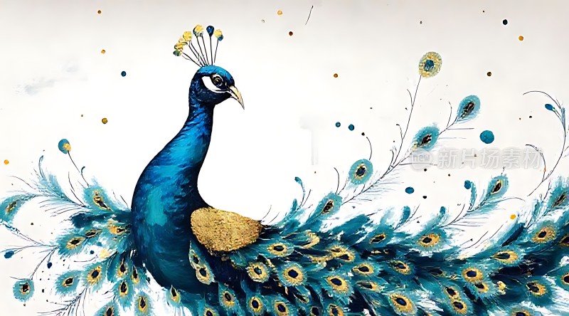 孔雀开屏展华彩