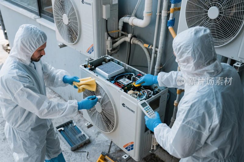 空调维修工作场景