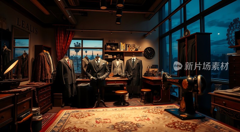 新片场素材  精致裁缝工作室