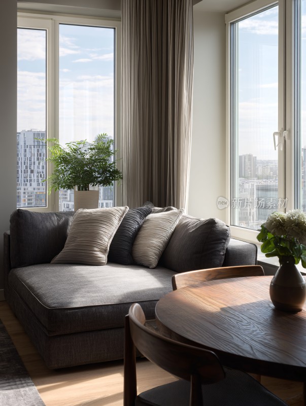 现代风格舒适客厅室内景象