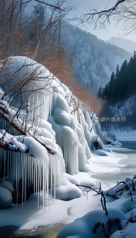 九寨沟冰瀑美景