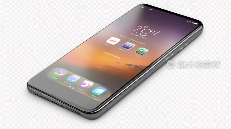 黑色智能手机特写画面