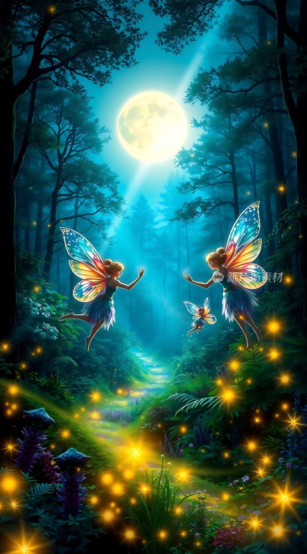 夜幕下的精灵之舞