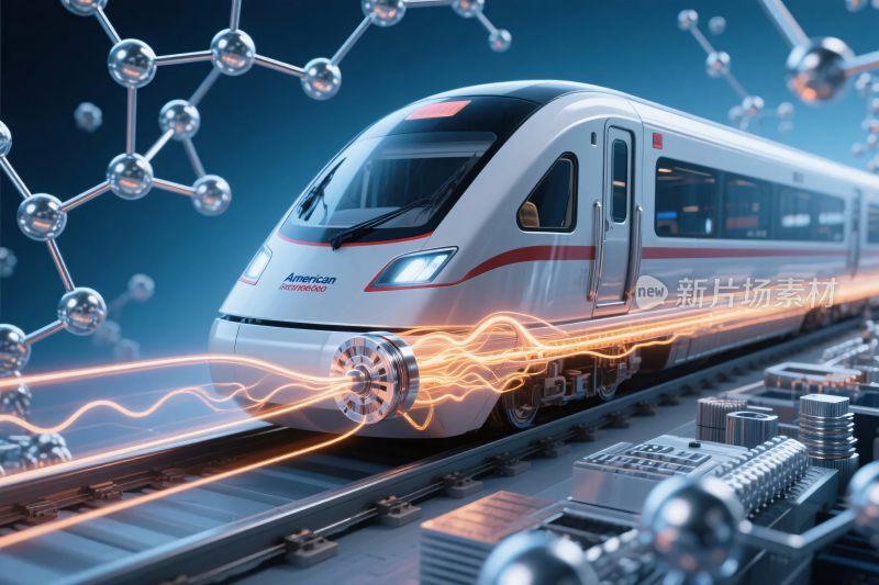 高速列车与科技元素画面