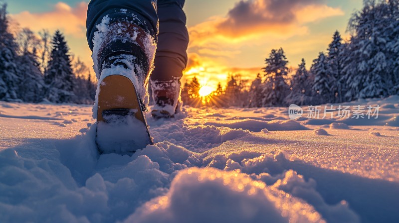 山地雪鞋行走