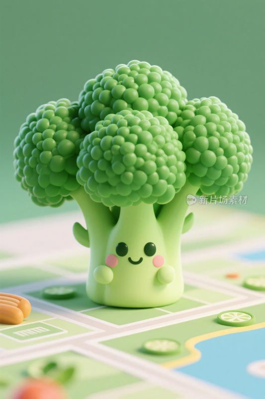 可爱卡通西兰花摆件