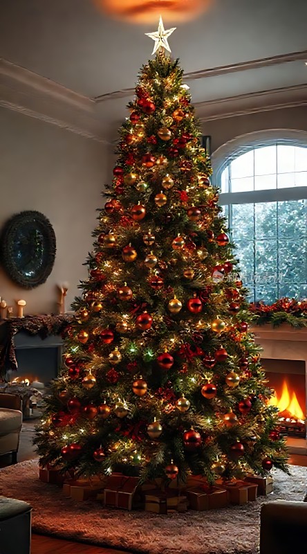 温馨圣诞树下的礼物