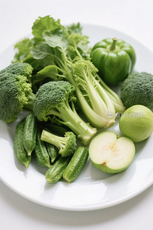 新鲜蔬菜水果摆盘