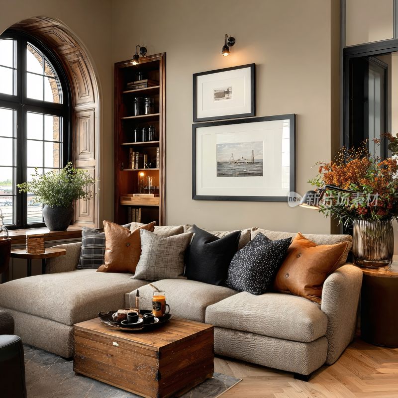 现代风格温馨客厅室内场景