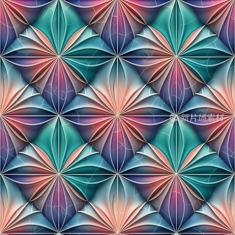 色彩斑斓的几何图案