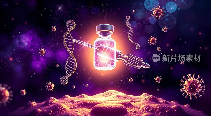 新片场素材 疫苗与病毒对抗