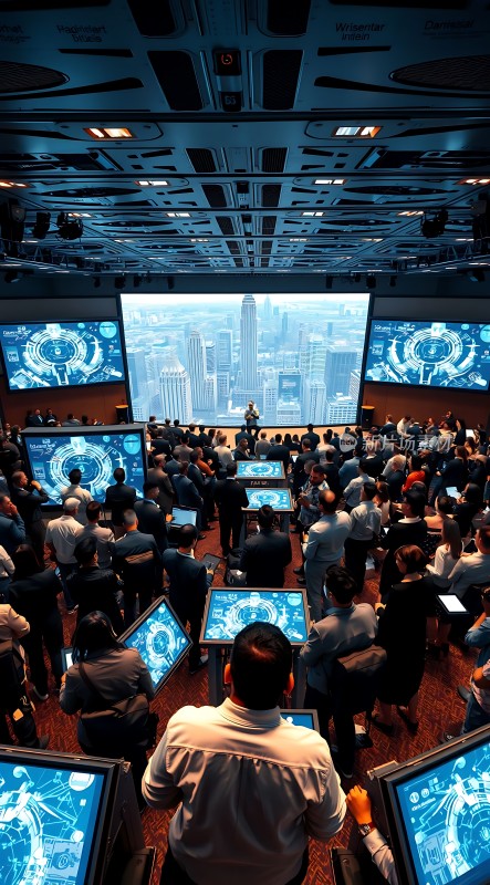 未来科技会议现场观众专注聆听演讲