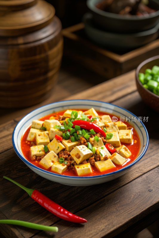 麻婆豆腐中国传统经典美食中式家常美味食物