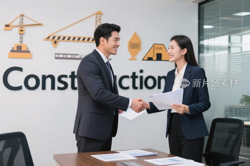 商务握手合作场景